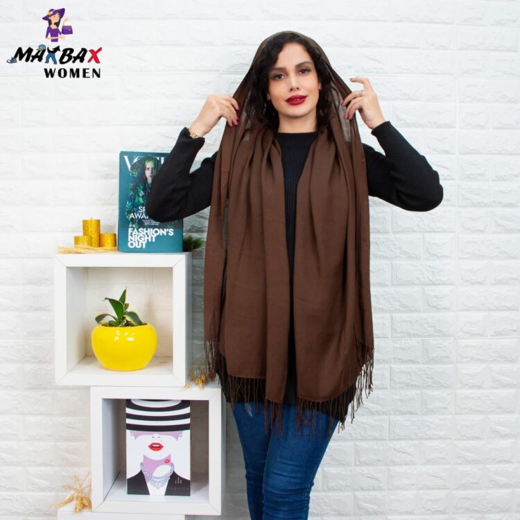 شال قهوه ای تیره End