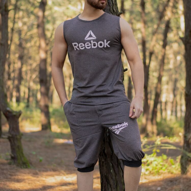 ست تاپ و شلوارک REEBOK قهوه ای