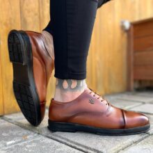 کفش مردانه مازراتی قهوه ای_کد 4908