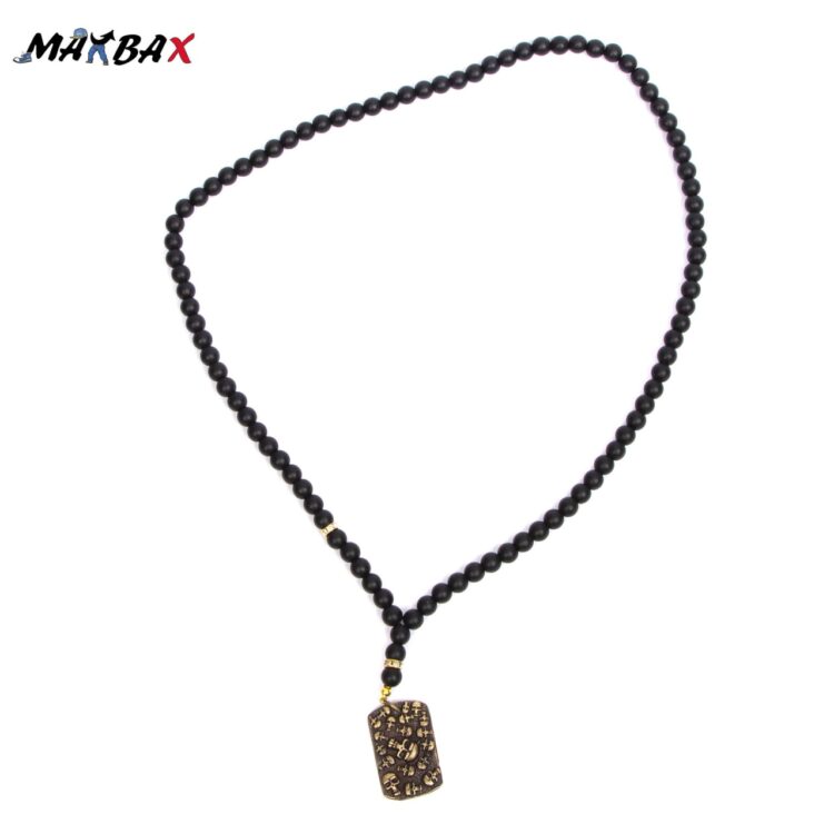 گردنبند سنگی طرح اسکلت کد 8103