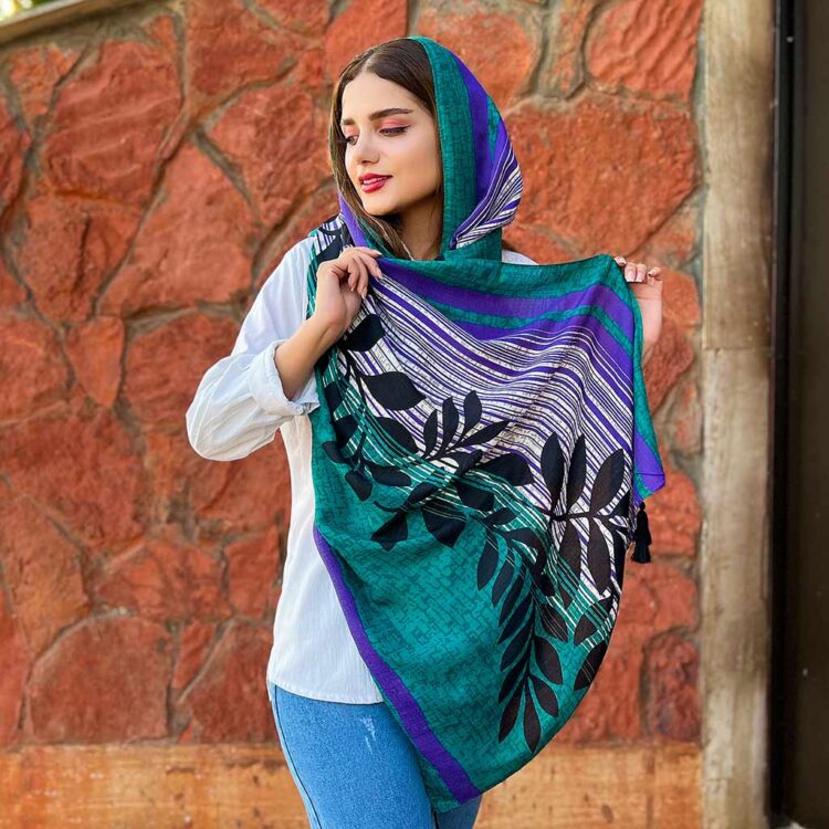 شال دخترانه گل دار کد 3086
