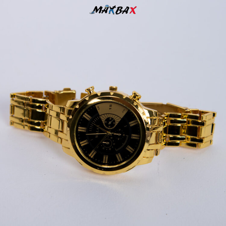 ساعت مچی مردانه walar طلایی کد 8558