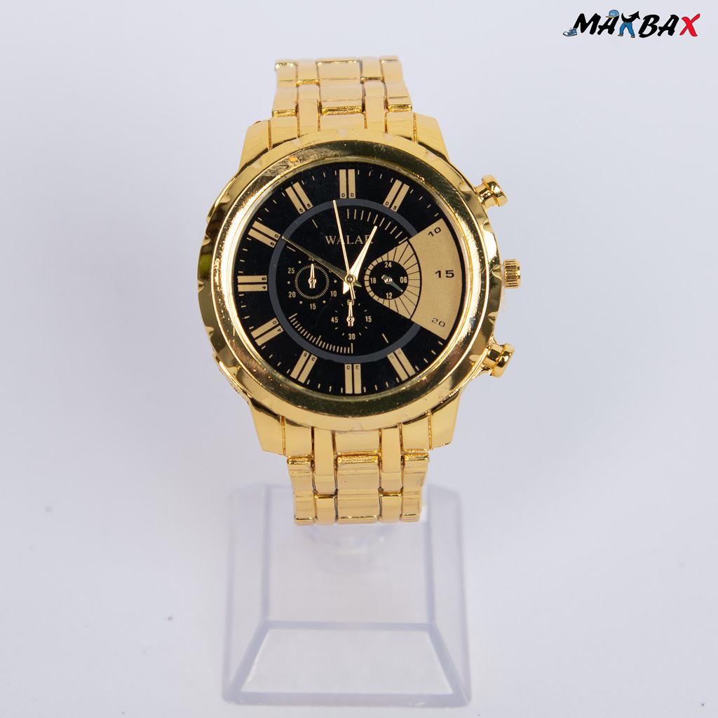 ساعت مچی مردانه walar طلایی کد 8558