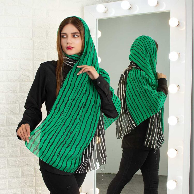 شال دخترانه کد 2032 رنگ سبز