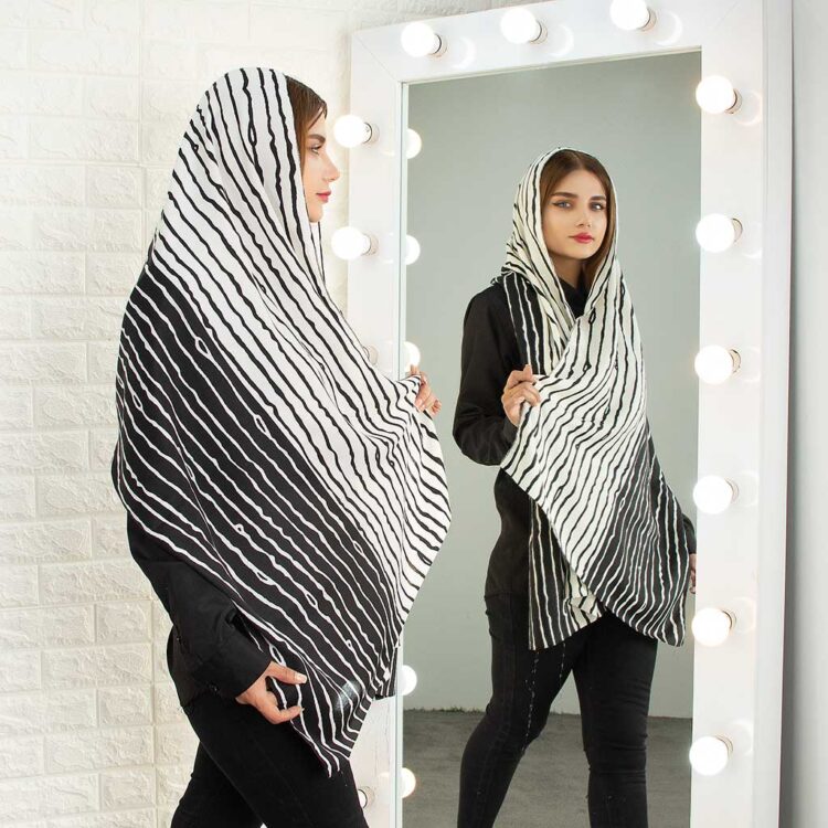 شال دخترانه کد 2032 رنگ مشکی