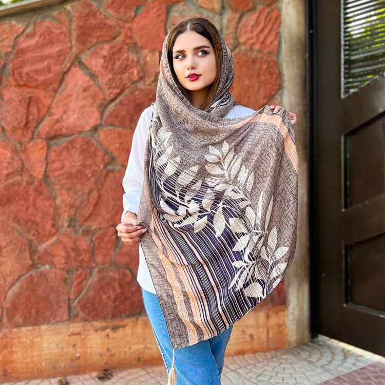 شال دخترانه گل دار کد 3086