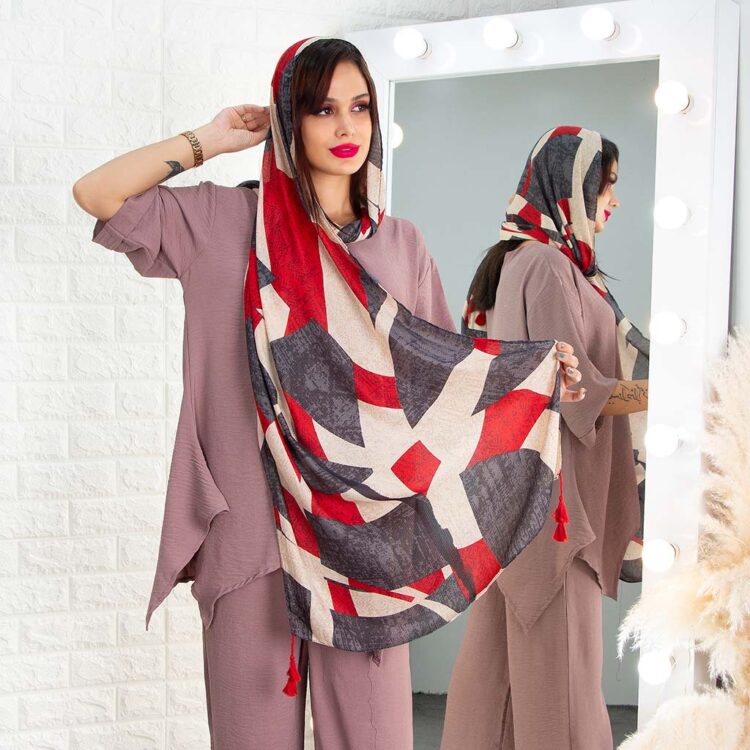 شال طرح دار کد 9042