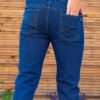 نمای پشت شلوار جین مردانه سایز بزرگ سرمه ای کد 8846