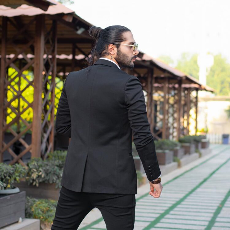 تک کت مردانه مشکی کد 9585