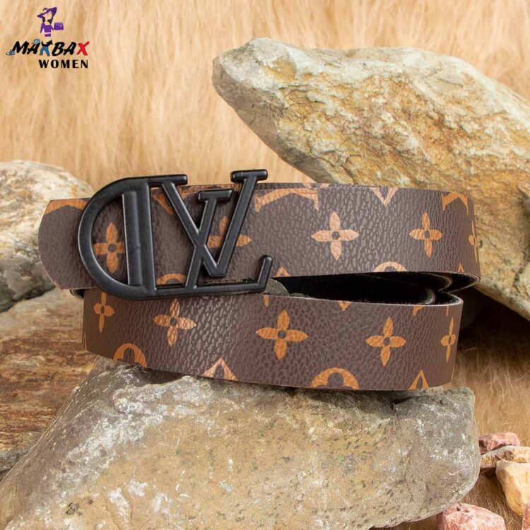 کمربند دخترانه LV قهوه ای کد 9756