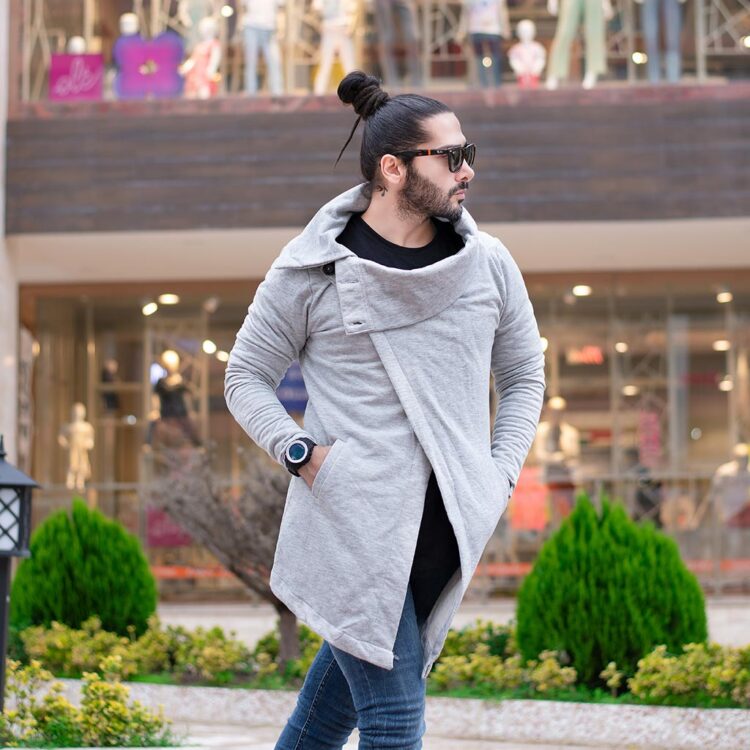 شنل مردانه طوسی کد 10211