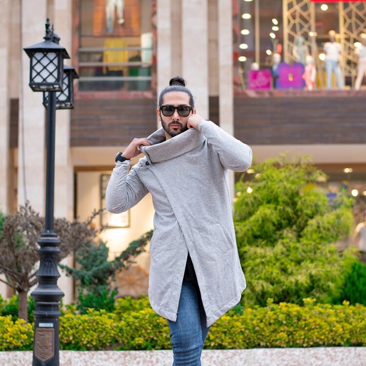 شنل مردانه طوسی کد 10211