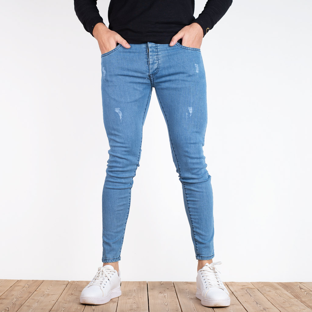 شلوار جین مردانه سایز‌ بزرگ آبی کد 10896