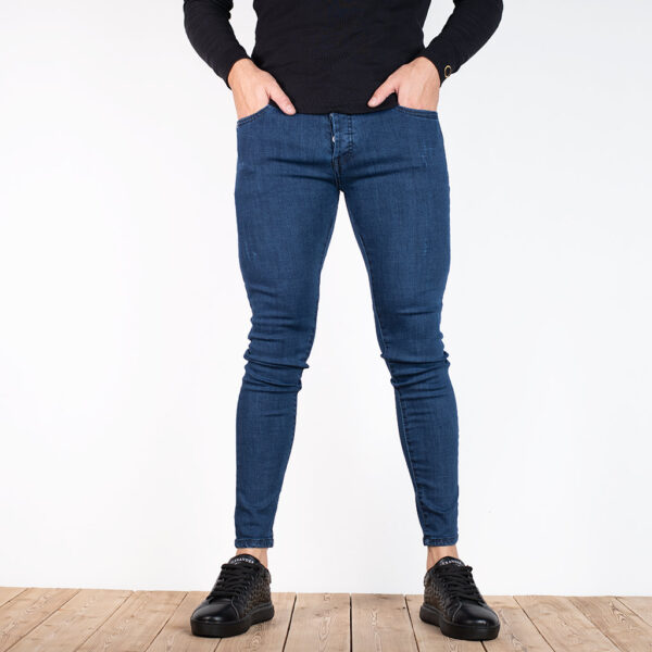 شلوار جین مردانه سایز بزرگ آبی تیره کد 10892