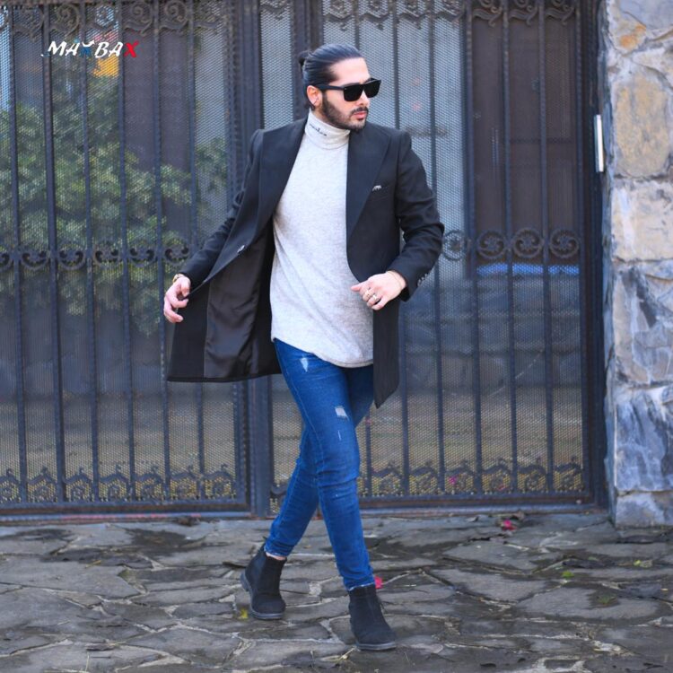 پالتو مردانه مشکی کد 10902