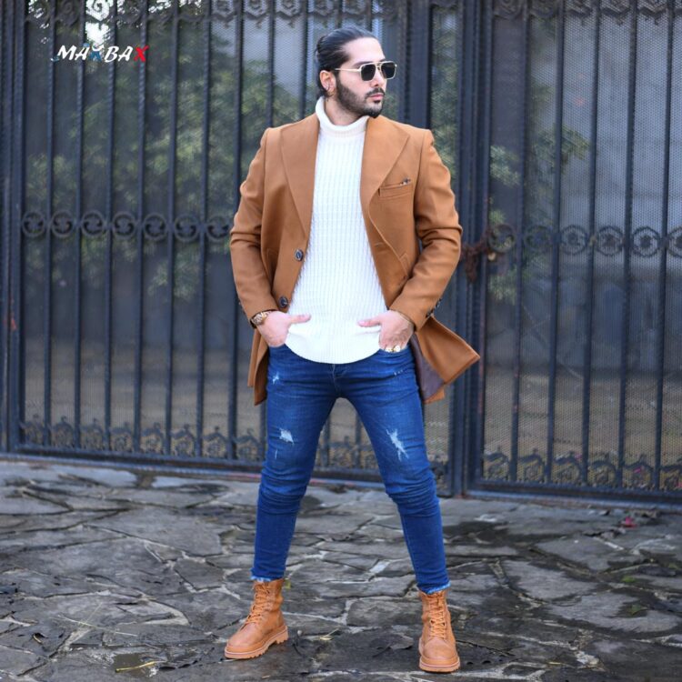 پالتو مردانه شتری کد 10903