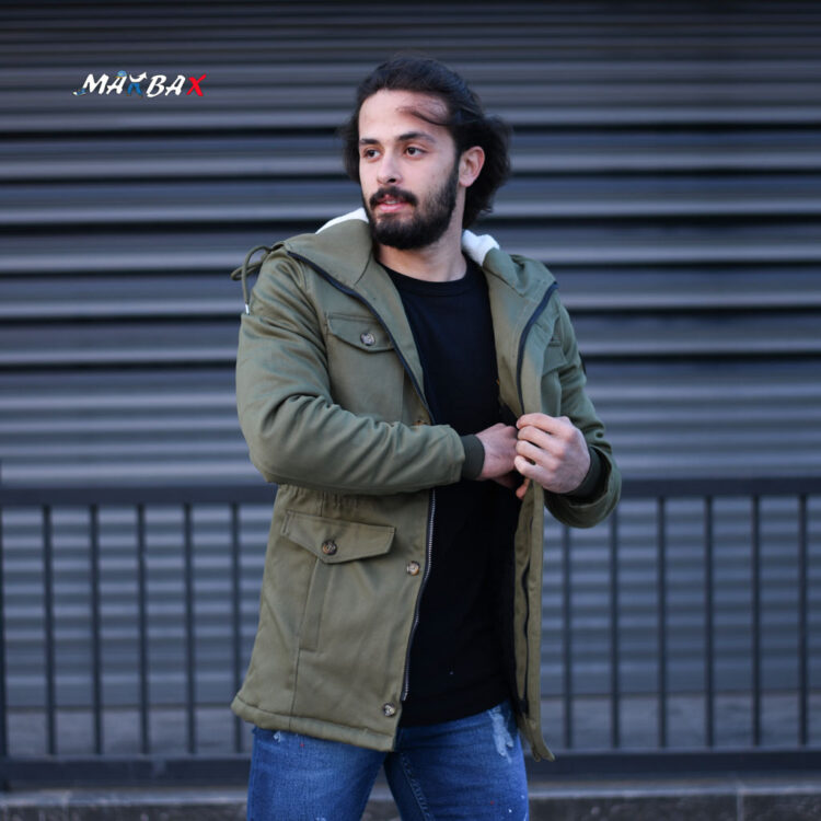 کاپشن مردانه LEVIS زیتونی کد 11032