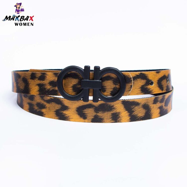 کمربند دخترانه FERRAGAMO پلنگی کد 10662
