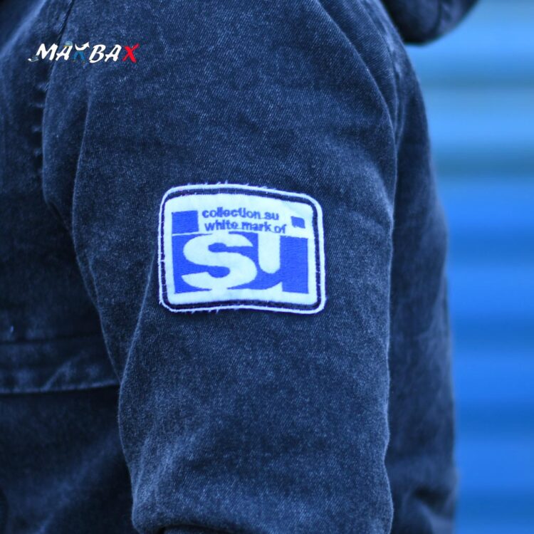 کاپشن جین کلاهدار ذغالی کد 11608