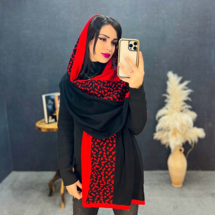 شال بافت پلنگی کد 12112