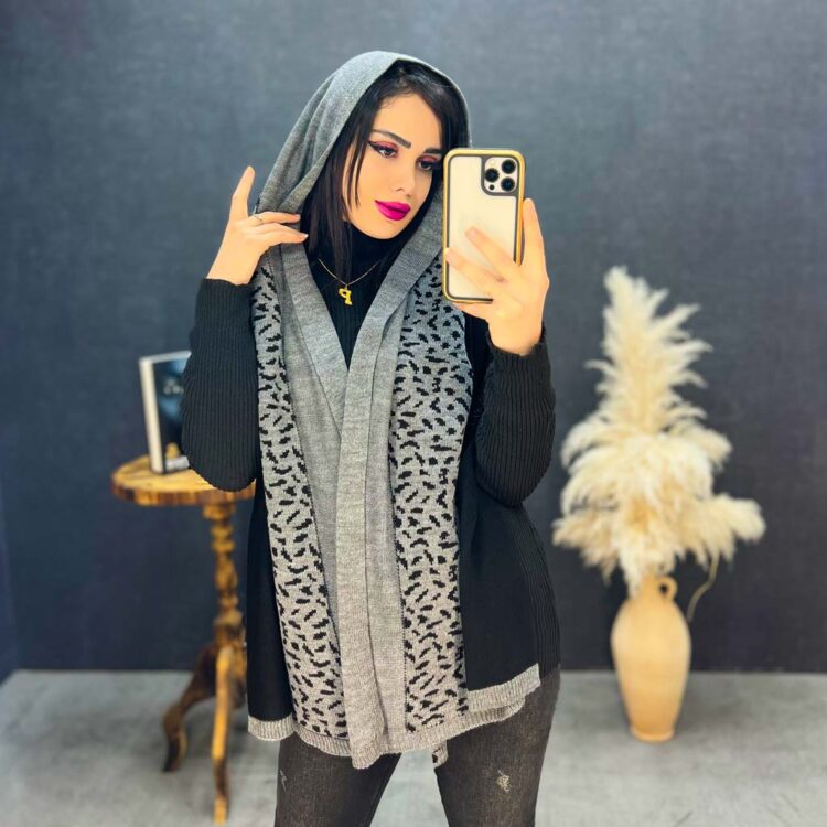 شال بافت پلنگی کد 12112