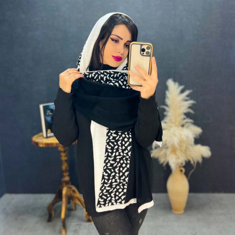 شال بافت پلنگی کد 12112