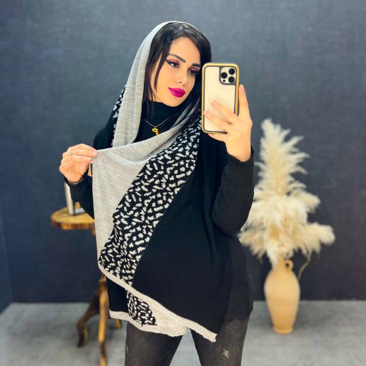 شال بافت پلنگی کد 12112