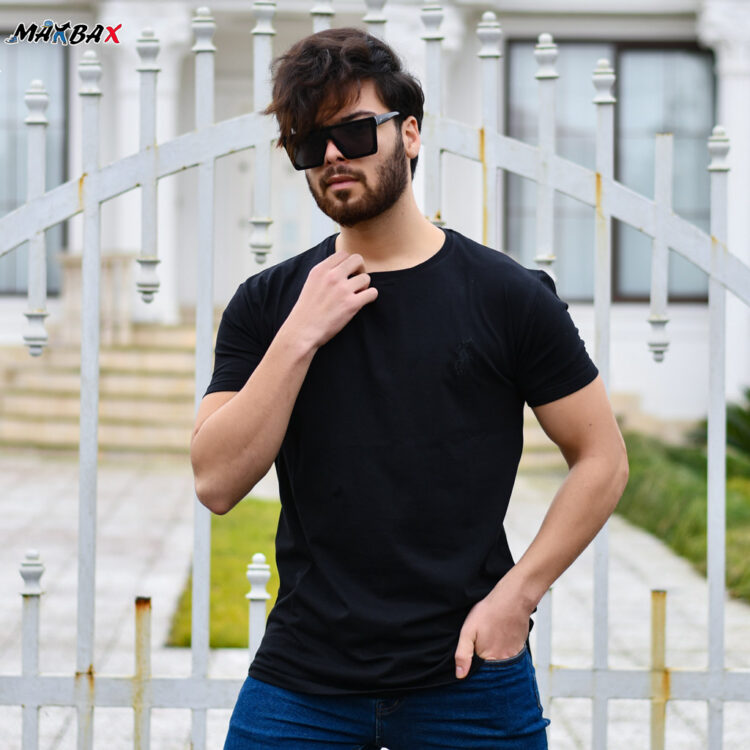 تیشرت مردانه POLO مشکی کد 16402