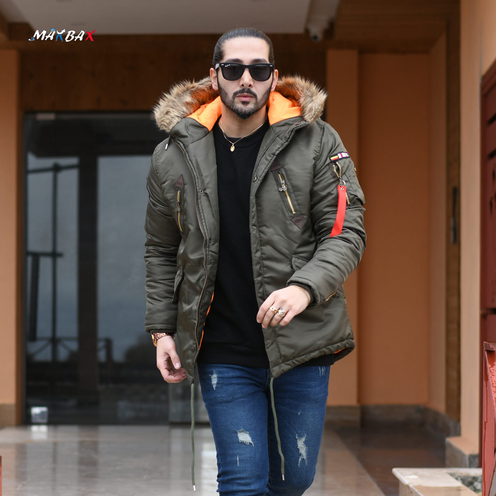 کاپشن مردانه FILA زیتونی کد 11892