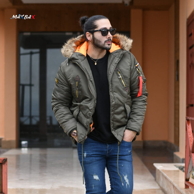 کاپشن مردانه FILA زیتونی کد 11892