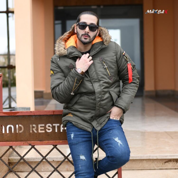 کاپشن مردانه FILA زیتونی کد 11892