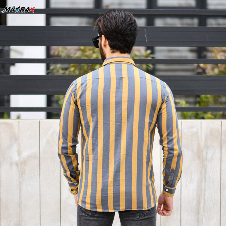 پیراهن مردانه راه راه FASHION کد 12367