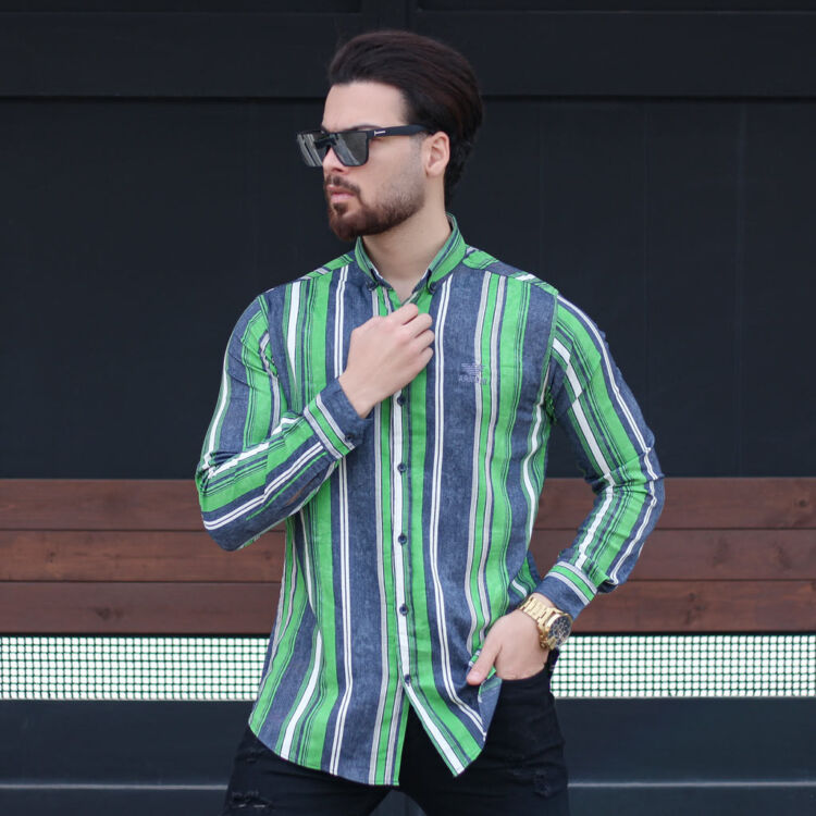 پیراهن مردانه راه راه ARMANI کد 12890