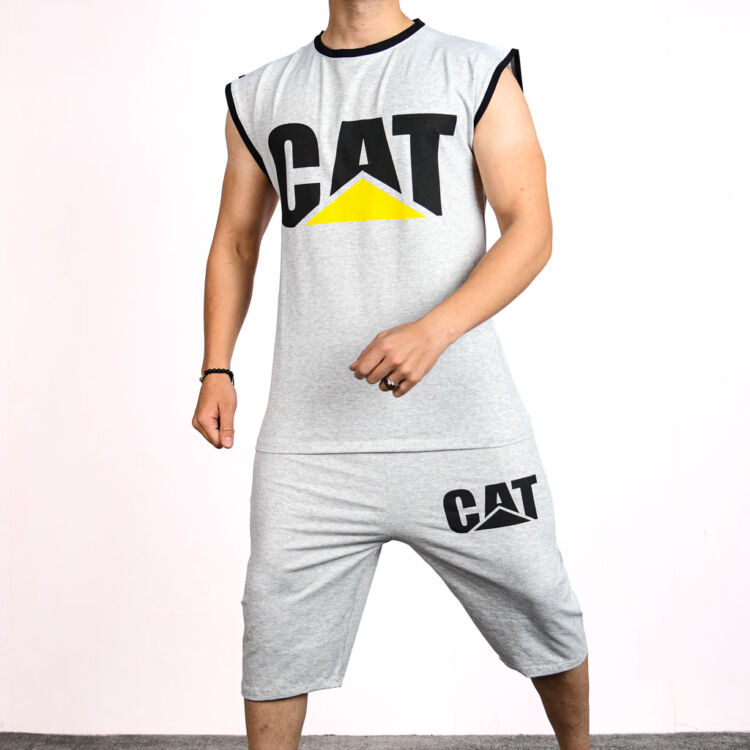 ست تاپ و شلوارک مردانه CAT کد 13714