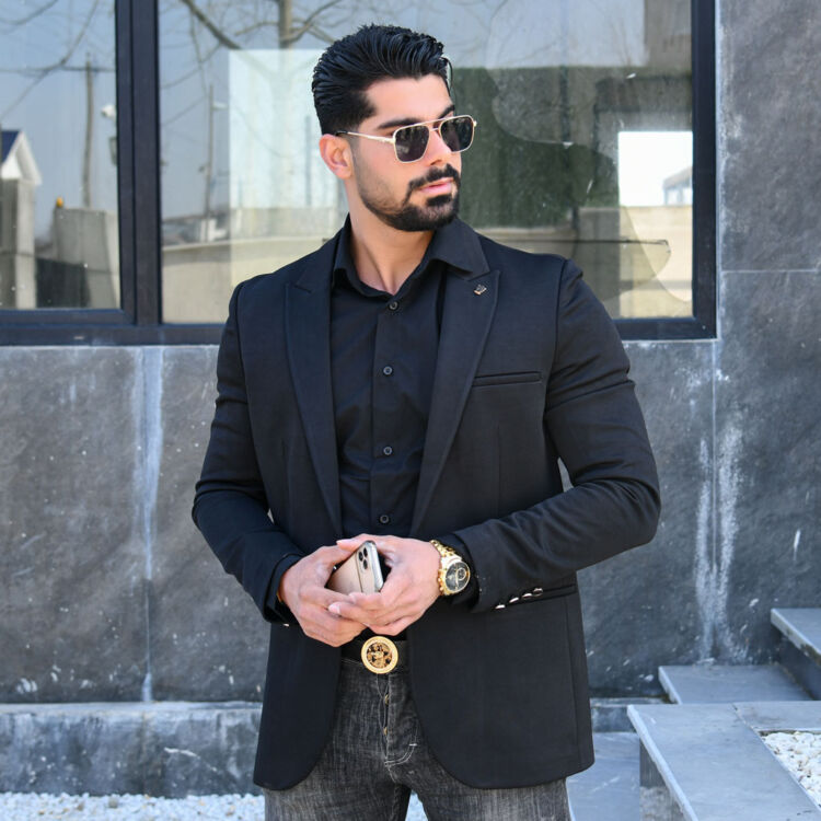 تک کت مردانه GUCCI مشکی کد 13014