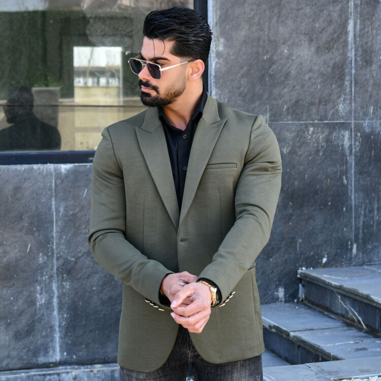 تک کت مردانه GUCCI زیتونی کد 13022