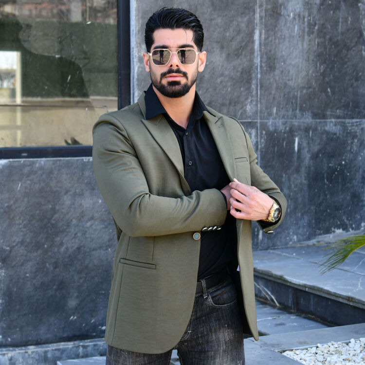 تک کت مردانه GUCCI زیتونی کد 13022