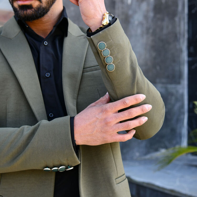 تک کت مردانه GUCCI زیتونی کد 13022