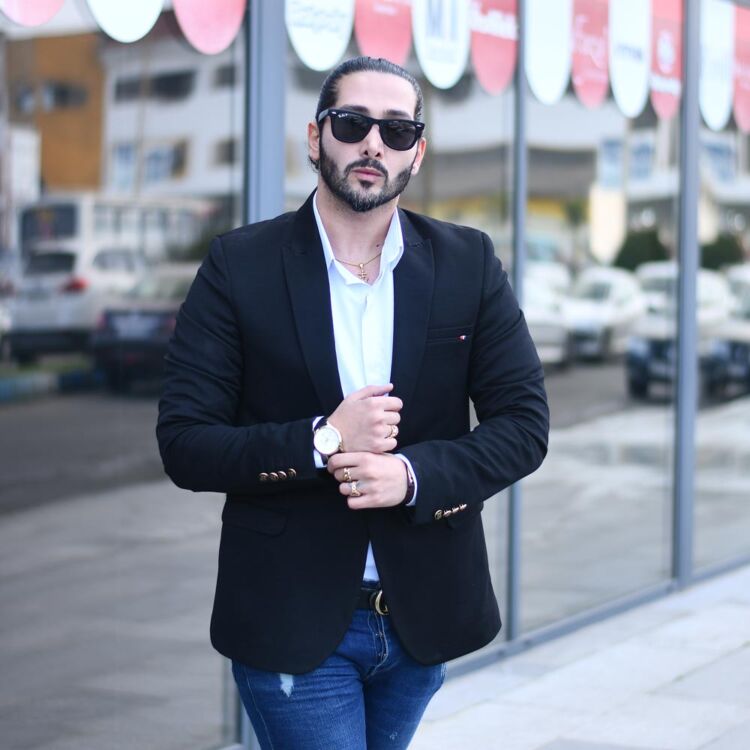 تک کت مردانه مشکی کد 12684