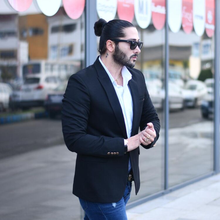 تک کت مردانه مشکی کد 12684