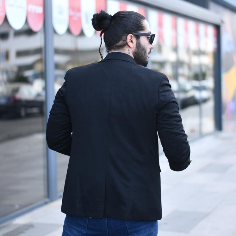 تک کت مردانه مشکی کد 12684
