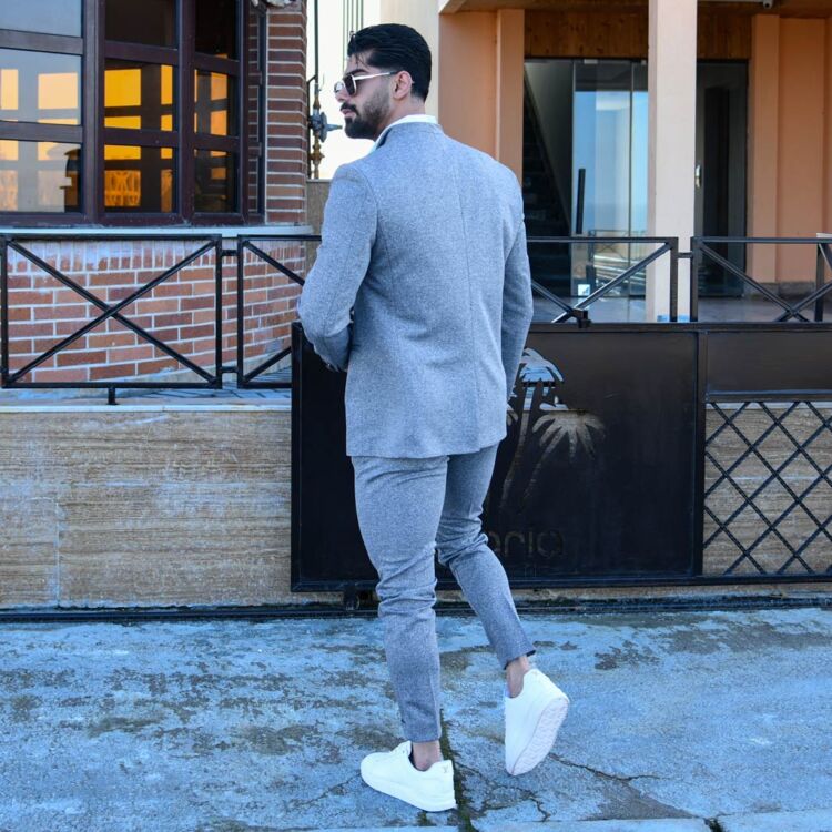 ست کت و شلوار GUCCI خاکستری کد 12974