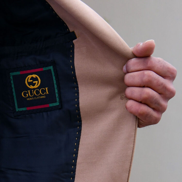 ست کت و شلوار GUCCI کاراملی کد 13523