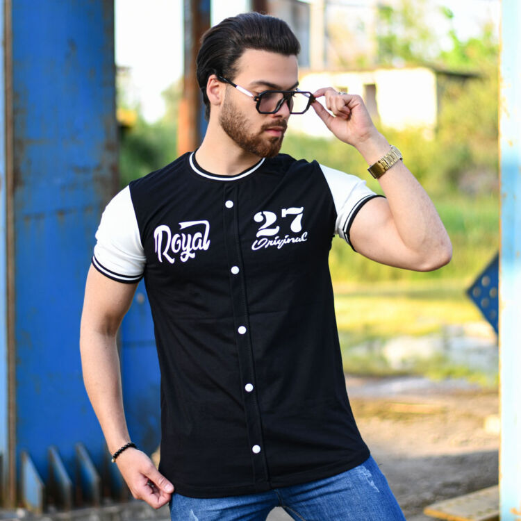 تیشرت مردانه بیسبالی کد 13489