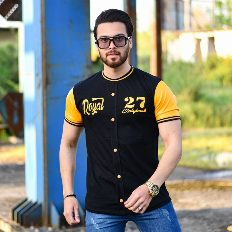 تیشرت مردانه بیسبالی کد 13489