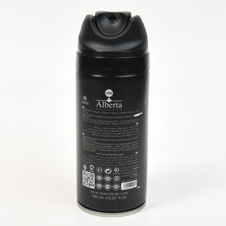 اسپری دئودرانت مردانه Alberta مدل Silver Scent