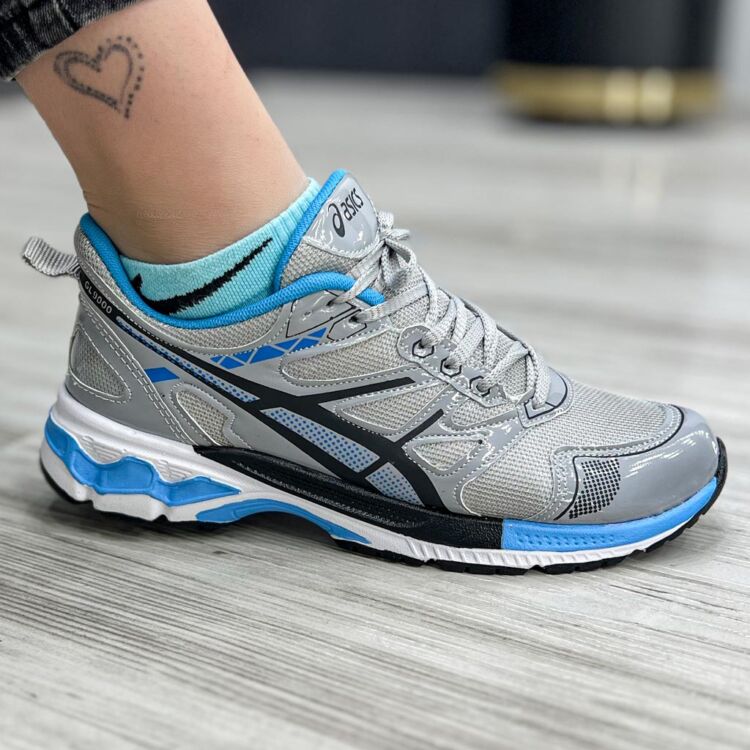 کتانی دخترانه ASICS خاکستری آبی کد 13689