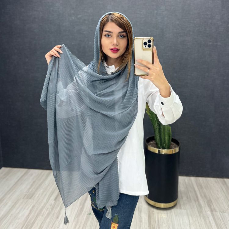 شال پلیسه منگوله دار 14226