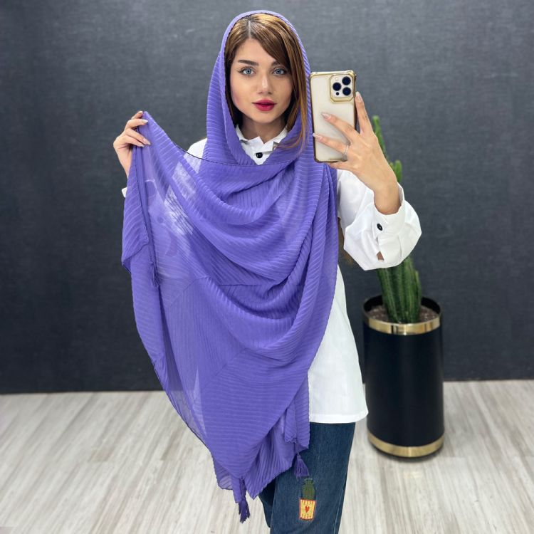 شال پلیسه منگوله دار کد 14226