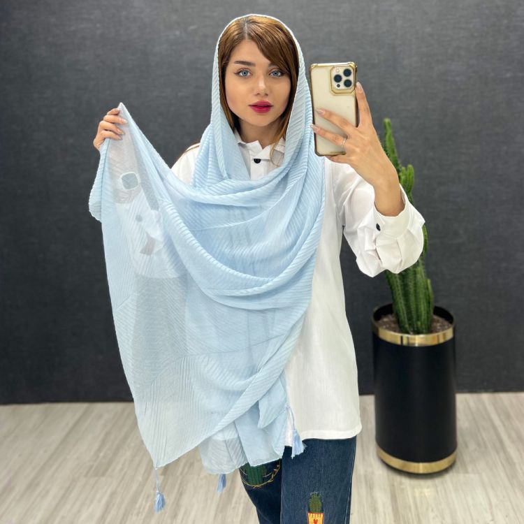 شال پلیسه منگوله دار 14226